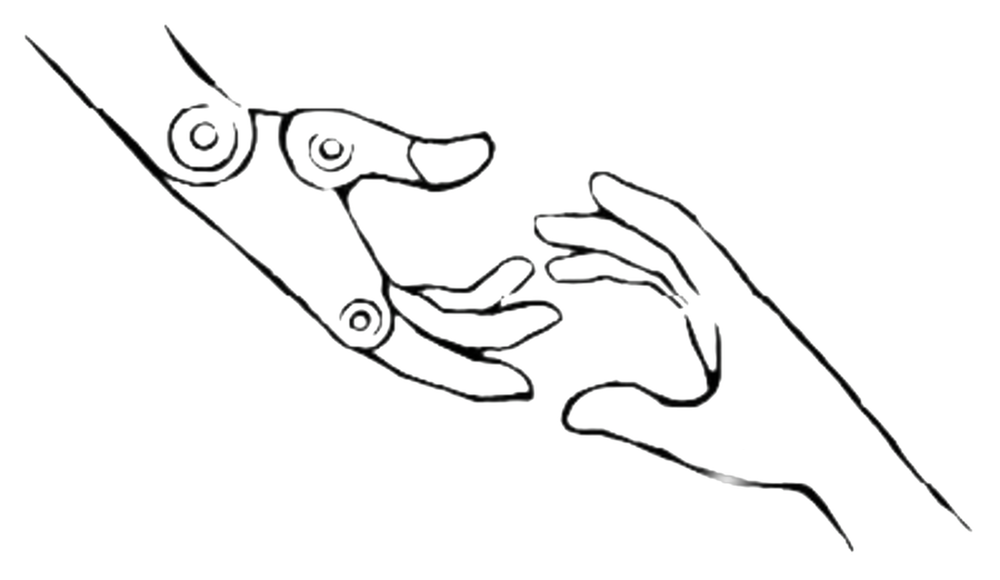 Helping Hands Lab logo: a robot gripper and a human hand reaching for each other